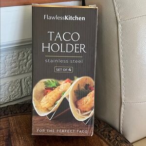 Stainless Steel Taco Holder Set - Silver